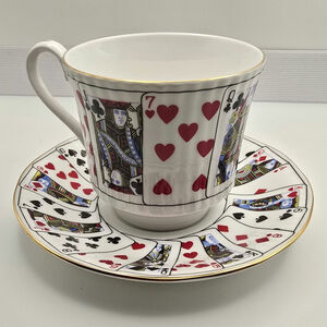 Vintage Elizabethan Staffordshire Fine Bone China Cup and Saucer cut for coffee